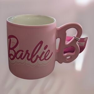 NEW Barbie Checkerboard Logo Pink Mug